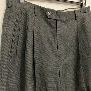 Slates Wool Vintage worsted wool deep pleated mens slacks 34 x 30